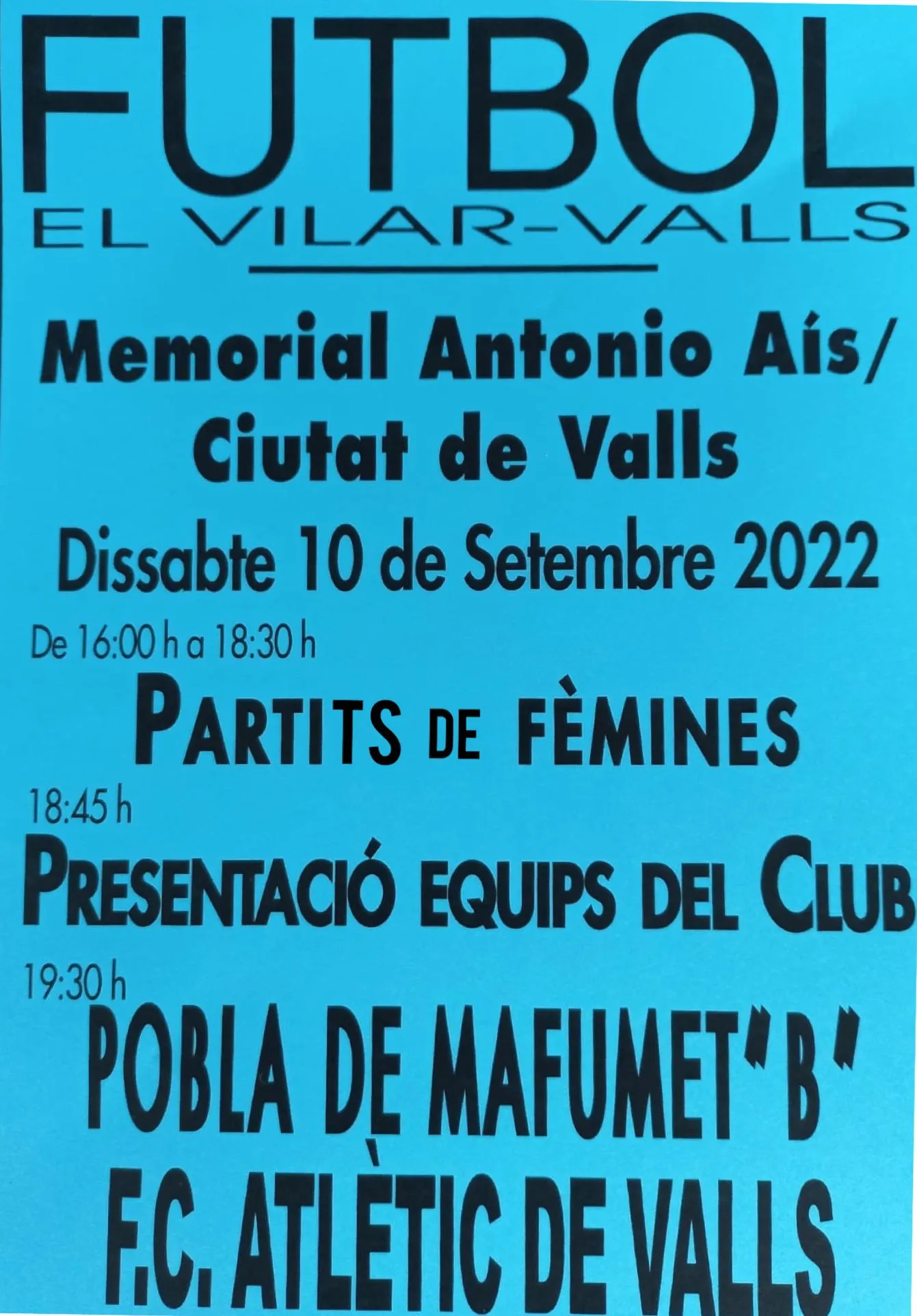 L’Atlètic de Valls es presenta davant la seva afició