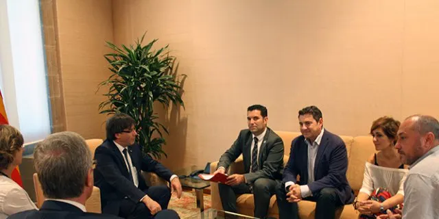 Xavier Amor s'ha reunit amb el president de la Generalitat, Carles Puigdemont