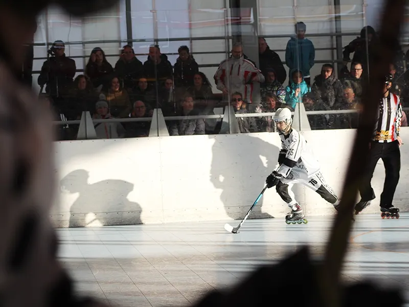 El jugador del Cent Patins Medina en una imatge del partit de diumenge passat