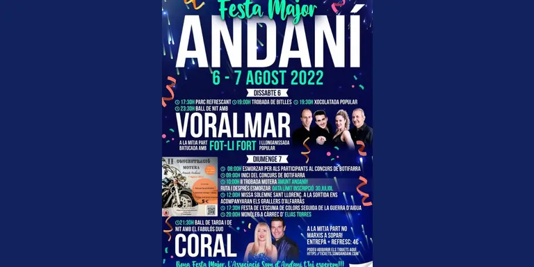 Aquest cap de setmana torna la Festa Major d'Andaní després de dos anys de pandèmia