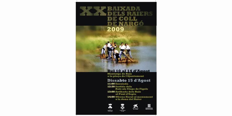 Preparatius a Coll de Nargó per a la XX Baixada dels Raiers