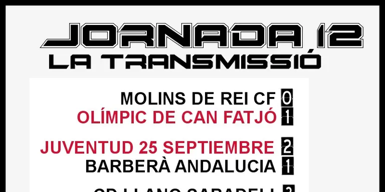 A PEU DE CAMP - JORNADA 12 diumenge