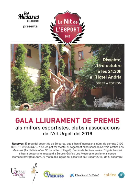 Torna la Nit de l'Esport de l'Alt Urgell