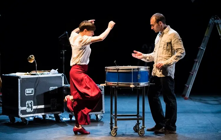 El percusionista Antonio Moreno y la bailaora Leonor Leal, en 'Utrera es Cultura'
