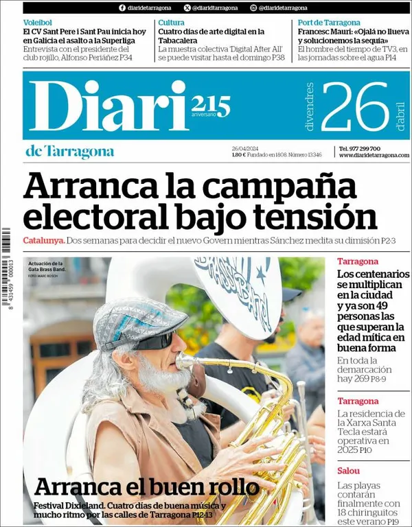 Cop d'ull als diaris d'aquest divendres 26 d'abril