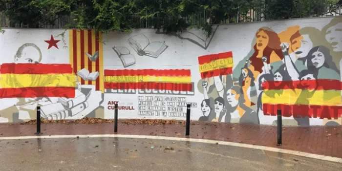 El mural dedicat a Fèlix Cucurull torna a patir les conseqüències de l’incivisme