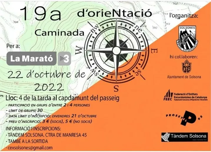 El Centre Excursionista del Solsonès programa per dissabte la 19a Caminada d'Orientació