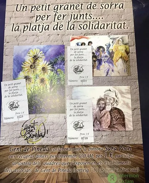 Es recapten 650 del sorteig solidari de tres quadres de Sara Poch