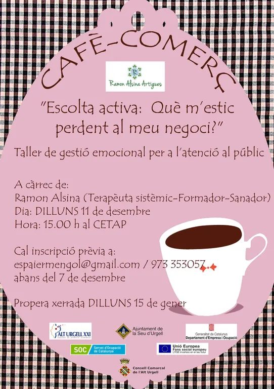 L'escolta activa, tema de la propera sessió del cicle Cafè-Comerç