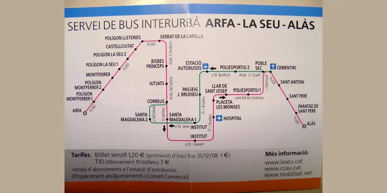 El bus urbà de la Seu, tancat per manca d'usuaris
