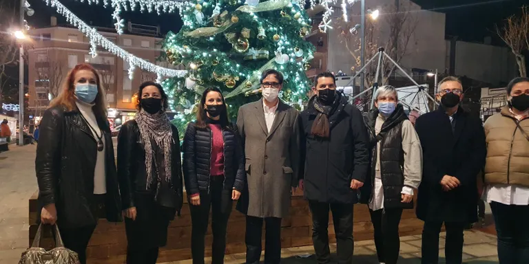 Salvador Illa visita Pineda i destaca la proposta del Nadal «per ajudar a crear economia local i ser pols d'atracció»