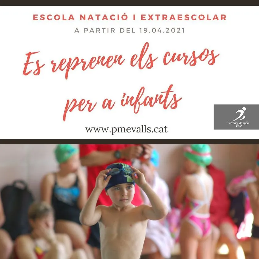Tornen els cursos de natació i extraescolars per a infants del Patronat d’Esports