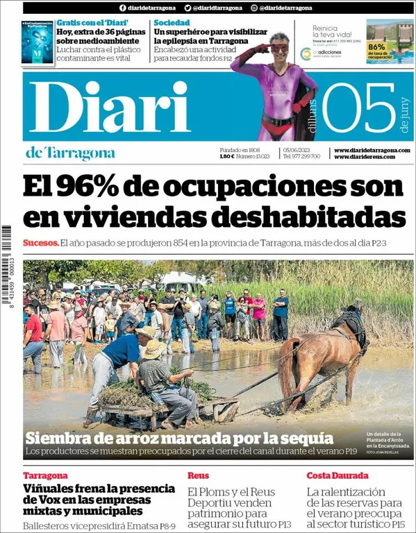 Consulta les portades dels diaris d'aquest 5 de juny