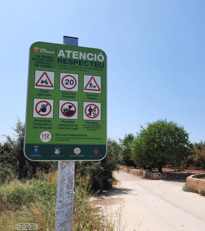 Unió de Pagesos i ajuntaments de la zona senyalitzen les zones agrícoles