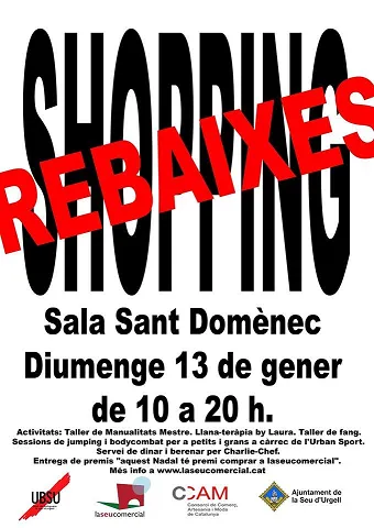 El comerç de la Seu organitza el 'Shopping Rebaixes' aquest diumenge