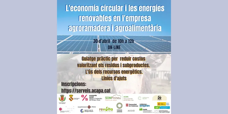 Taula territorial per incorporar l’economia circular i les energies renovables al sector agroalimentari i ramader