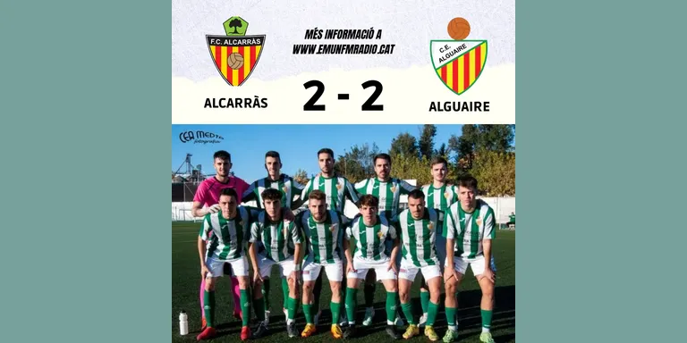 Empat 2-2 de l'Alguaire al camp de l'Alcarràs