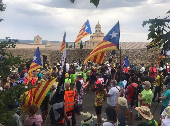 L’ANC de Valls també es manifesta a Poblet