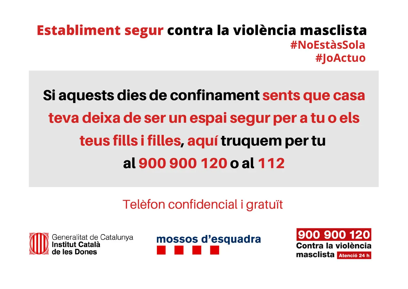 Comerços de Solsona i Sant Llorenç s'adhereixen a la campanya "Establiment segur contra la violència masclista"