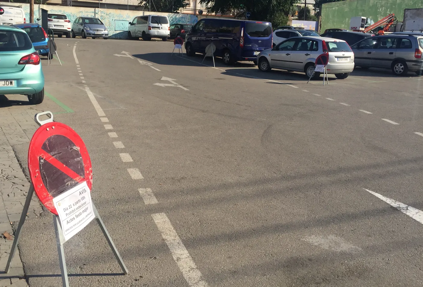 Aquest cap de setmana només es podrà aparcar a la part superior del Patronat