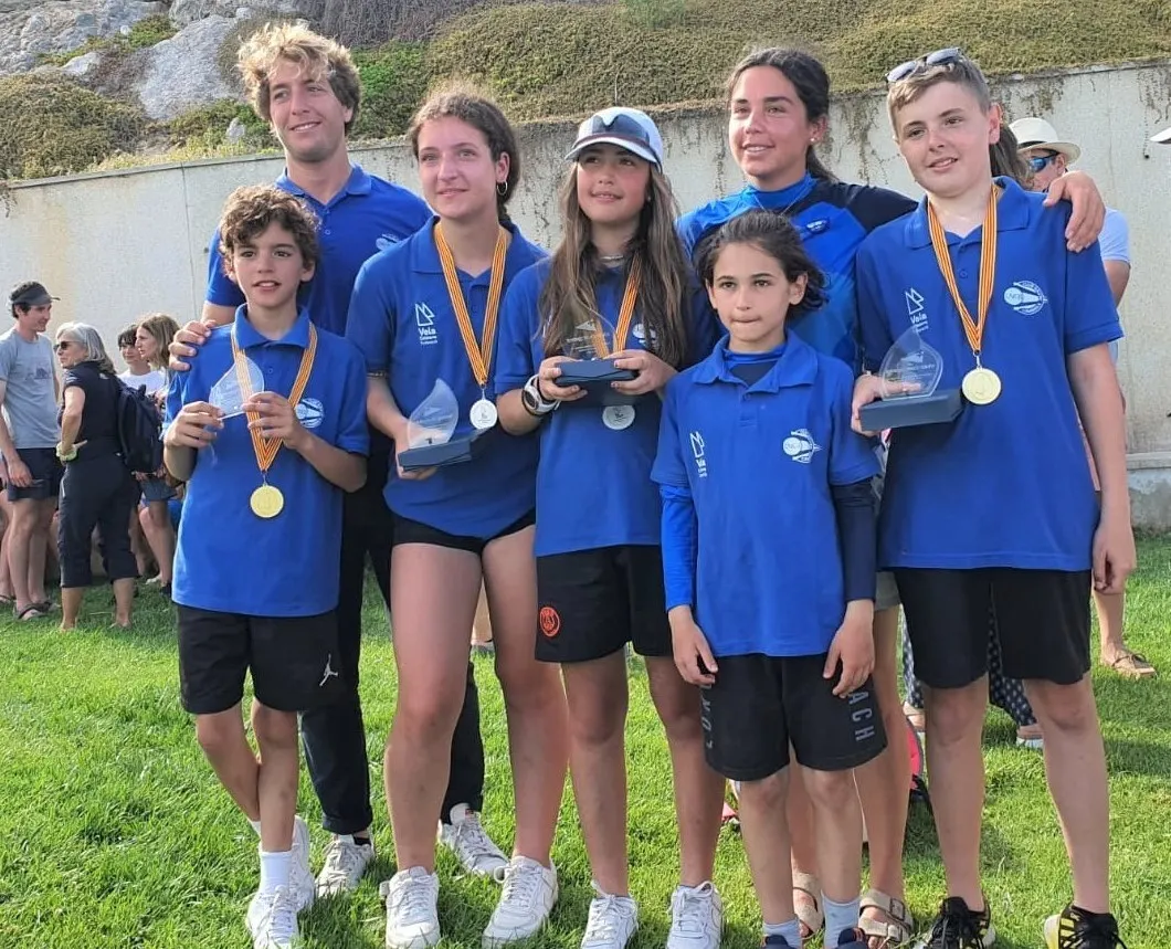 Els regatistes Lucas Montiu i Manu Alegret, Campions de Catalunya d'Optimist G3
