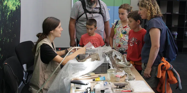 Dinosfera mostra al públic la restauració de peces de dinosaures localitzades en diversos jaciments del Pirineu