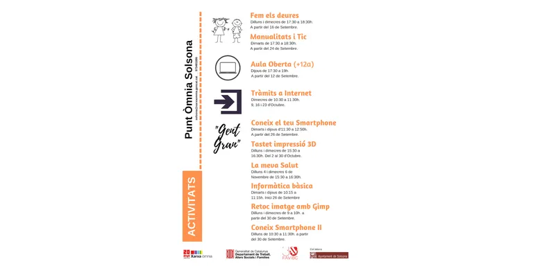 El Punt Òmnia de Solsona obre les inscripcions a les activitats gratuïtes de tardor