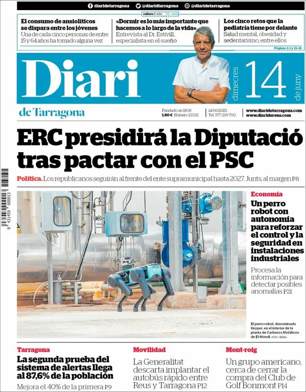 Consulta les portades dels diaris d'aquest 14 de juny
