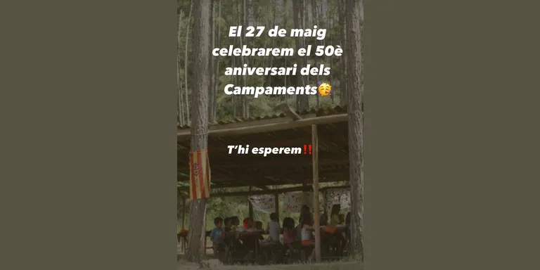 L'Esplai Riallera posa en marxa una campanya de mecenatge per renovar el porxo del campament de la Ribera Salada
