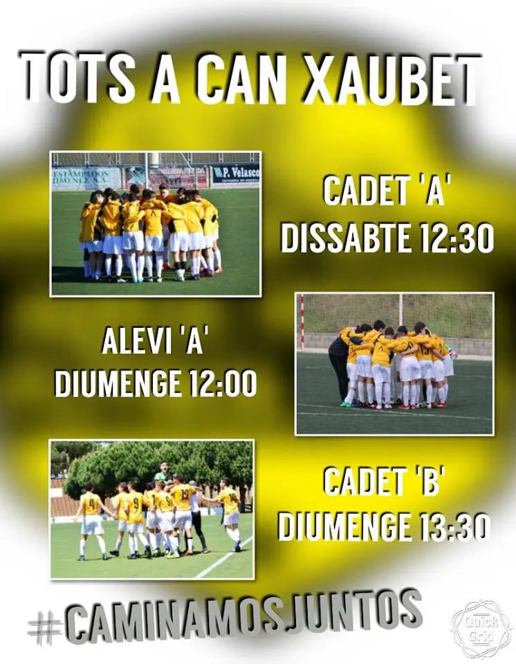 Els equips Cadet A i B i Aleví A de l'Aquahotel FC poden pujar de categoria