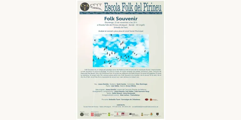 L'Escola Folk del Pirineu organitza un concert dedicat a Mallorca