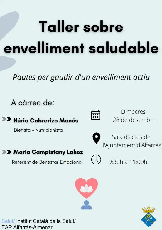 Taller sobre envelliment saludable a Alfarràs