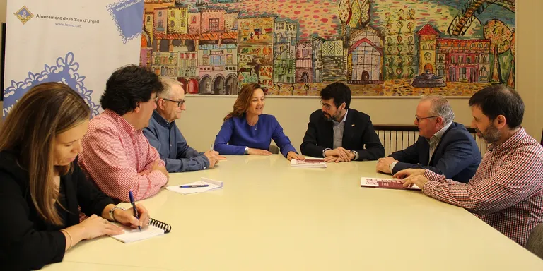 Batalla i Fierro es reuneixen amb Olga Gelabert per la candidatura de Patrimoni de la Humanitat