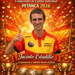 Jacinto Estudillo (Club Petanca Parets) campió d'Espanya individual en 2a categoria - episode art