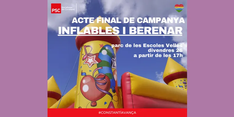 El PSC de Constantí celebrarà aquest divendres l’acte final de campanya