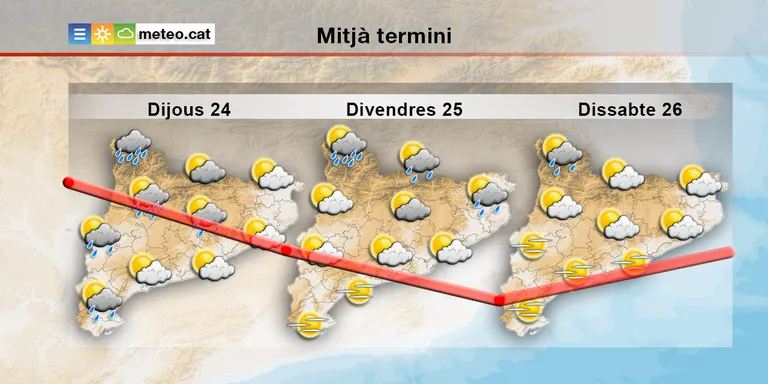 Avís de l'SMC per la possibilitat de pluges i nevades a l'Alt Pirineu i Aran
