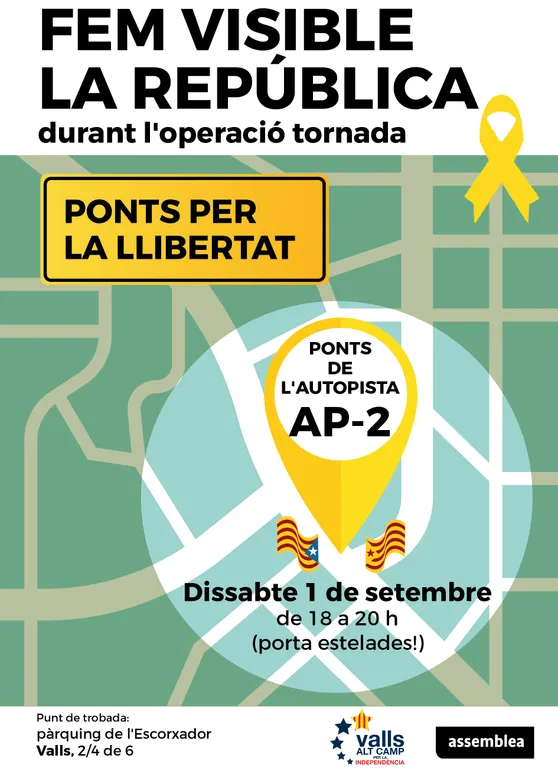 L’ANC es manifestarà als ponts en l’operació tornada