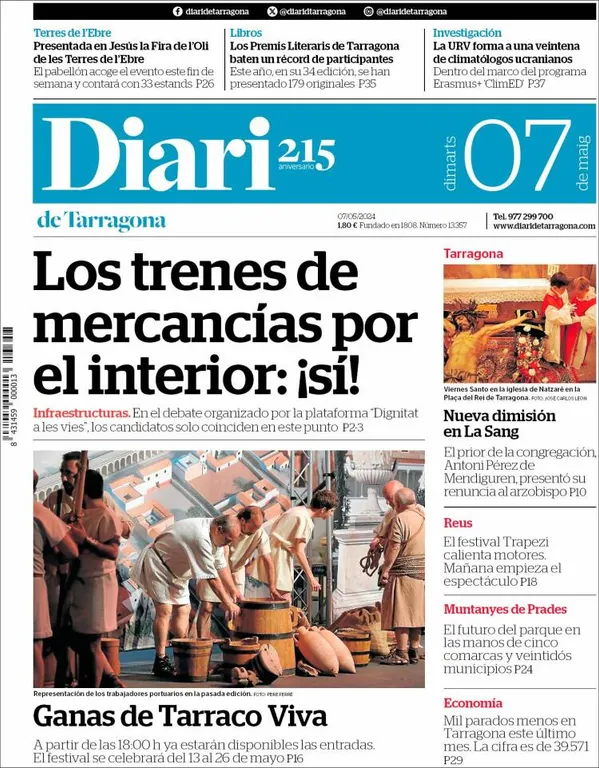 Cop d'ull als diaris d'aquest dimarts 7 de maig