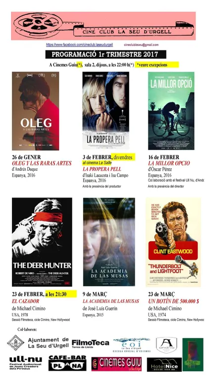 Tret de sortida a la programació d'hivern de CineClub La Seu d'Urgell