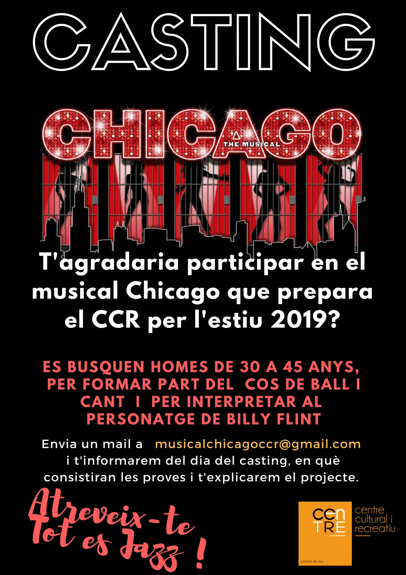 El Centre Cultural i Recreatiu ha preparat un càsting per a fer el musical 'Chicago'