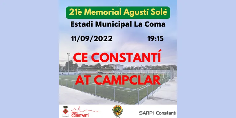 El primer equip del CE Constantí tancarà la pretemporada amb el 21è Memorial Agustí Solé