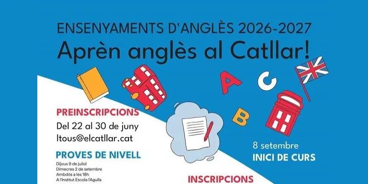 L'Ajuntament del Catllar impulsa una nova edició dels ensenyaments d'anglès per al curs 2026-2027