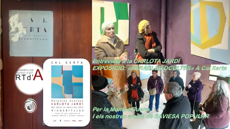 Entrevista a la CARLOTA JARDÍ i la seva EXPOSICIÓ: «PARAULES OCULTES»