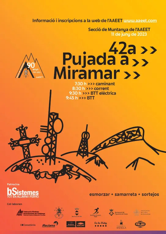 La 42a Pujada a Miramar repeteix el recorregut de l’any passat