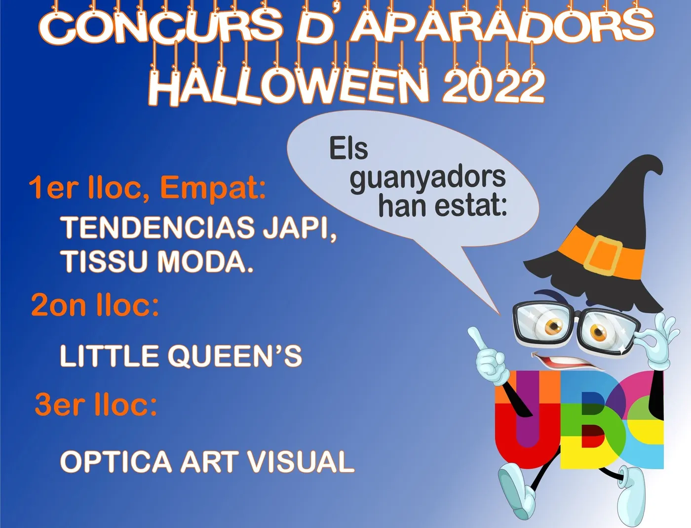 Tendencias Japi i Tissu Moda guanyen el concurs d’aparadors de la Unió de Botiguers per Halloween