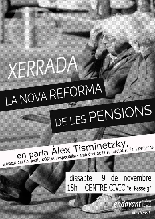 Xerrada a la Seu sobre la nova reforma de les pensions