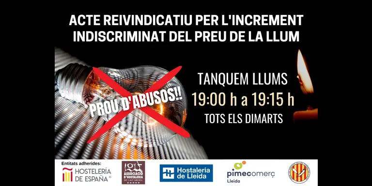 L'hostaleria de l'Alt Urgell s'adhereix a un tancament de llums setmanal per protestar pel preu de l'electricitat