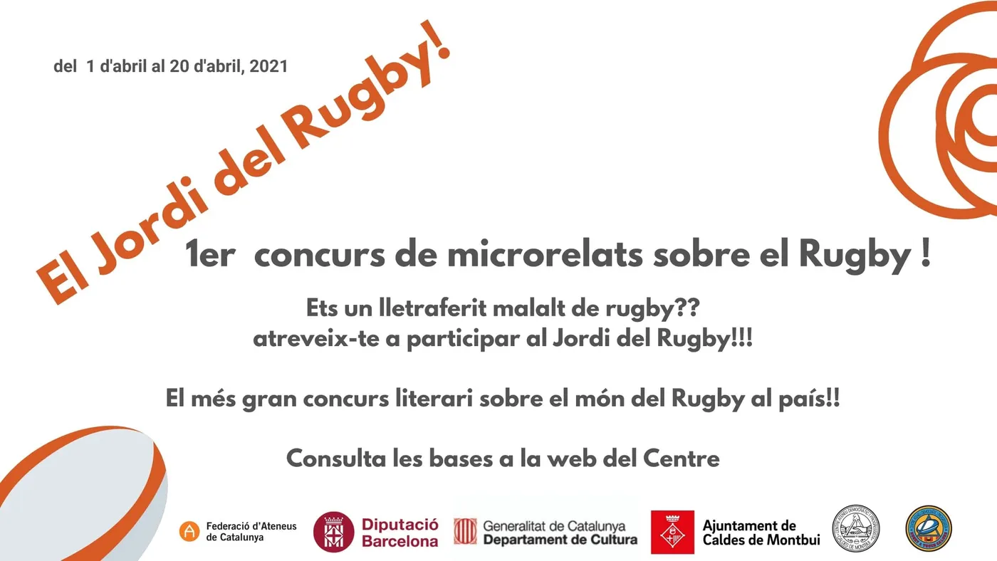La secció de Touch Rugby de l’ateneu el Centre organitza la primera edició d’El Jordi del Rugby, el primer concurs de microrelats sobre aquest esport