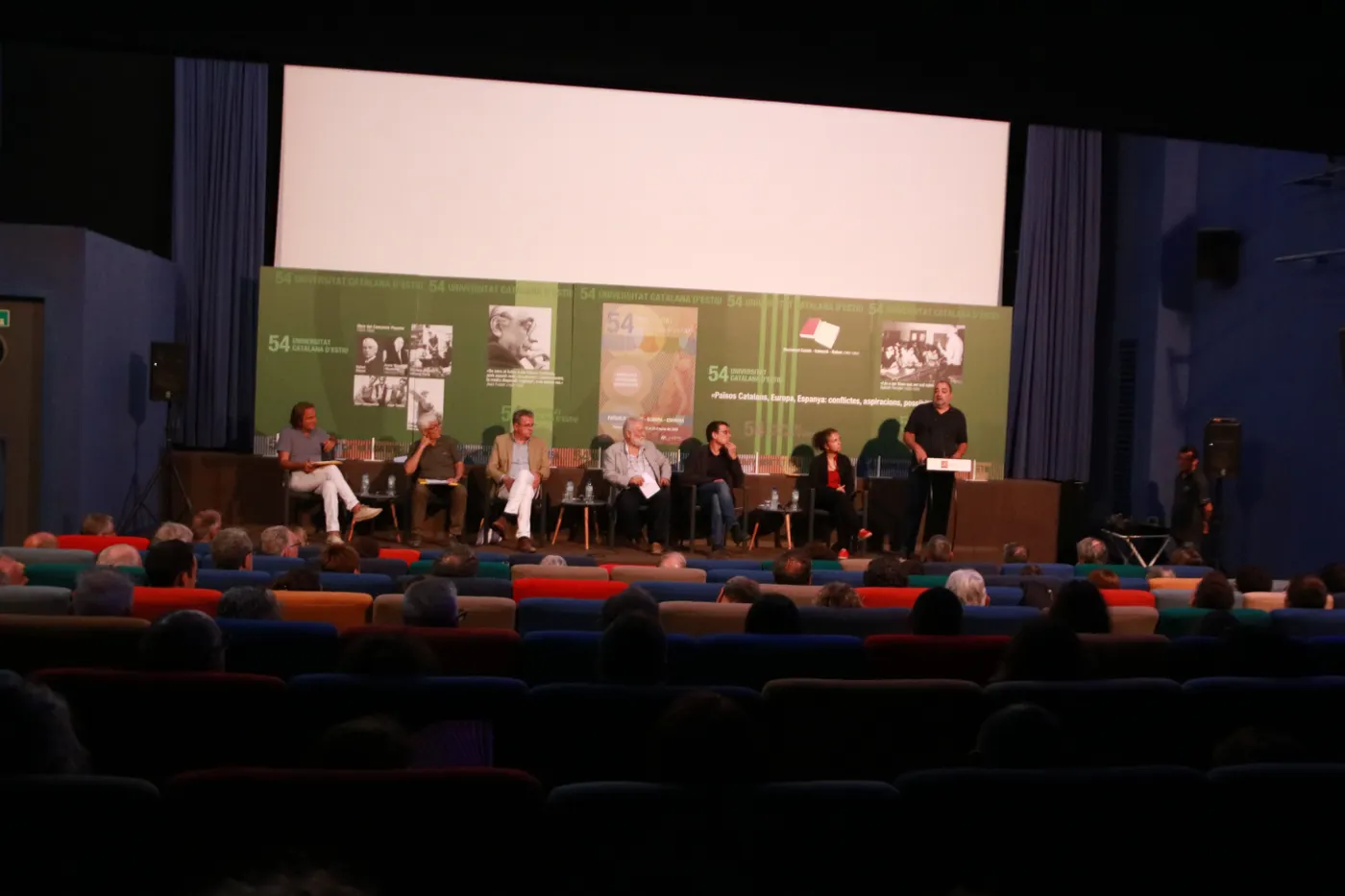 L'acte de la lliçó inaugural de la Universitat Catalana d'Estiu.