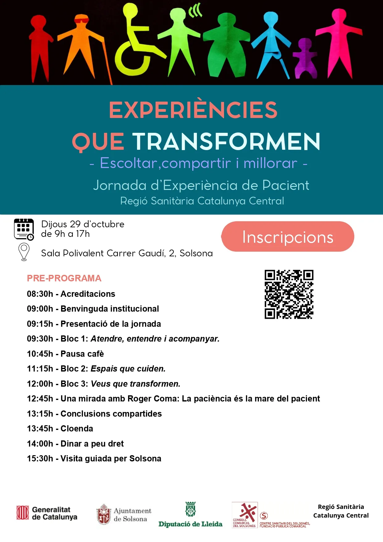 Solsona acollirà la Jornada d’Experiència de Pacient de la Regió Sanitària de la Catalunya Central